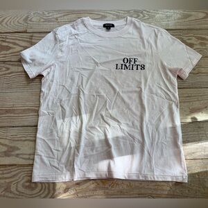 Wildfox “OFF LIMITS" on the front and "PLEASE DON'T HUG ME" on the back size m